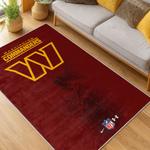 nfl washington commanders area rug non slip football carpet home decor gift idea for fans living room wscd135
