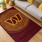 nfl washington commanders area rug non slip football carpet home decor gift idea for fans living room wscd136