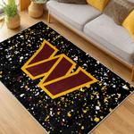 nfl washington commanders area rug non slip football carpet home decor gift idea for fans living room wscd142