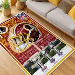 nfl washington commanders area rug non slip football carpet home decor gift idea for fans living room wscd148