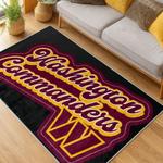 nfl washington commanders area rug non slip football carpet home decor gift idea for fans living room wscd155