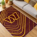nfl washington commanders area rug non slip football carpet home decor gift idea for fans living room wscd157