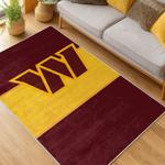 nfl washington commanders area rug non slip football carpet home decor gift idea for fans living room wscd160