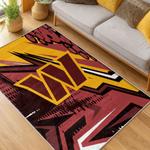 nfl washington commanders area rug non slip football carpet home decor gift idea for fans living room wscd161