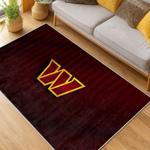 nfl washington commanders area rug non slip football carpet home decor gift idea for fans living room wscd165