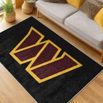 nfl washington commanders area rug non slip football carpet home decor gift idea for fans living room wscd166