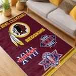 nfl washington commanders area rug non slip football carpet home decor gift idea for fans living room wscd171