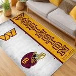 nfl washington commanders area rug non slip football carpet home decor gift idea for fans living room wscd175
