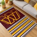 nfl washington commanders area rug non slip football carpet home decor gift idea for fans living room wscd176