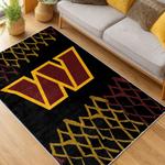 nfl washington commanders area rug non slip football carpet home decor gift idea for fans living room wscd179