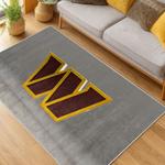 nfl washington commanders area rug non slip football carpet home decor gift idea for fans living room wscd183