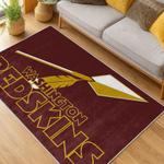 nfl washington commanders area rug non slip football carpet home decor gift idea for fans living room wscd184