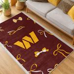 nfl washington commanders area rug non slip football carpet home decor gift idea for fans living room wscd185