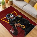 nfl washington commanders area rug non slip football carpet home decor gift idea for fans living room wscd193