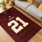 nfl washington commanders area rug non slip football carpet home decor gift idea for fans living room wscd194