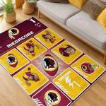 nfl washington commanders area rug non slip football carpet home decor gift idea for fans living room wscd195