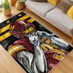 nfl washington commanders area rug non slip football carpet home decor gift idea for fans living room wscd197