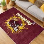 nfl washington commanders area rug non slip football carpet home decor gift idea for fans living room wscd198