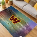 nfl washington commanders area rug non slip football carpet home decor gift idea for fans living room wscd201