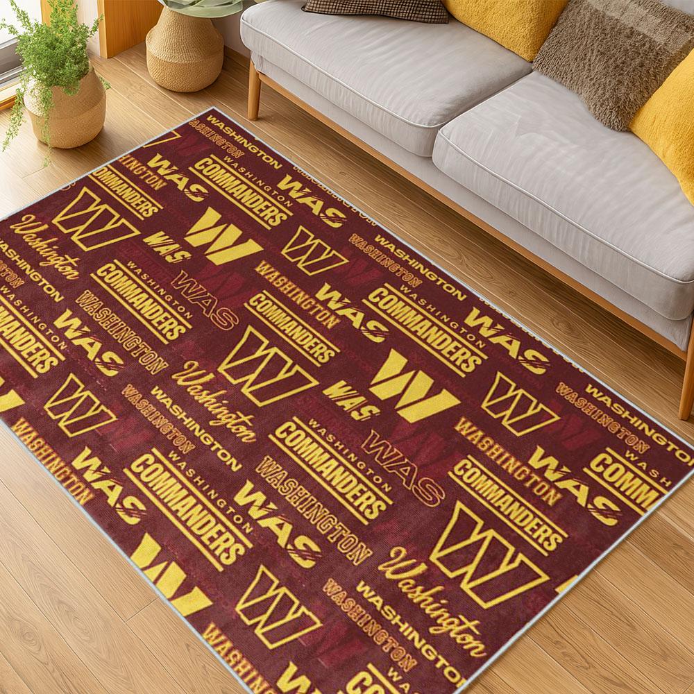 NFL Washington Commanders Area Rug Non-slip Football Carpet Home Decor Gift Idea For Fans WSCD206 nfl washington commanders area rug non slip football carpet home decor gift idea for fans living room wscd206