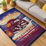 nfl washington commanders area rug non slip football carpet home decor gift idea for fans living room wscd207