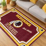 nfl washington commanders area rug non slip football carpet home decor gift idea for fans living room wscd208