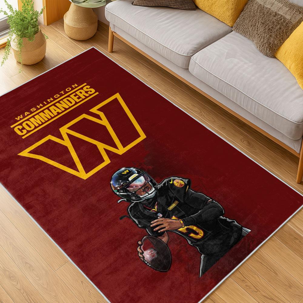 NFL Washington Commanders Area Rug Non-slip Football Carpet Home Decor Gift Idea For Fans WSCD211 nfl washington commanders area rug non slip football carpet home decor gift idea for fans living room wscd211