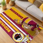nfl washington commanders area rug non slip football carpet home decor gift idea for fans living room wscd212