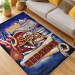 nfl washington commanders area rug non slip football carpet home decor gift idea for fans living room wscd216