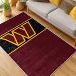 nfl washington commanders area rug non slip football carpet home decor gift idea for fans living room wscd223