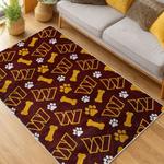 nfl washington commanders area rug non slip football carpet home decor gift idea for fans living room wscd225