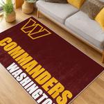nfl washington commanders area rug non slip football carpet home decor gift idea for fans living room wscd228