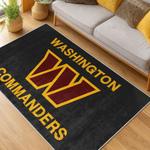 nfl washington commanders area rug non slip football carpet home decor gift idea for fans living room wscd237
