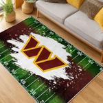 nfl washington commanders area rug non slip football carpet home decor gift idea for fans living room wscd242