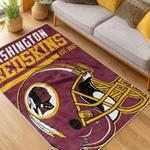 nfl washington commanders area rug non slip football carpet home decor gift idea for fans living room wscd77