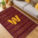 nfl washington commanders area rug non slip football carpet home decor gift idea for fans living room wscd80