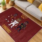 nfl washington commanders area rug non slip football carpet home decor gift idea for fans living room wscd84