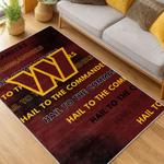 nfl washington commanders area rug non slip football carpet home decor gift idea for fans living room wscd86