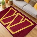 nfl washington commanders area rug non slip football carpet home decor gift idea for fans living room wscd87
