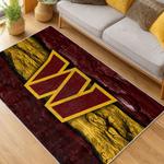nfl washington commanders area rug non slip football carpet home decor gift idea for fans living room wscd88