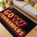 nfl washington commanders area rug non slip football carpet home decor gift idea for fans living room wscd92