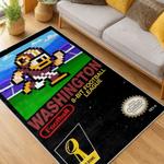 nfl washington commanders area rug non slip football carpet home decor gift idea for fans living room wscd94