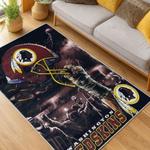 nfl washington commanders area rug non slip football carpet home decor gift idea for fans living room wscd95