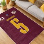 nfl washington commanders area rug non slip football carpet home decor gift idea for fans living room wscd97