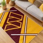 nfl washington commanders area rug non slip football carpet home decor gift idea for fans living room wscd99
