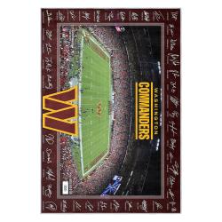 nfl washington commanders area rug non slip football carpet home decor gift idea for fans wscd147