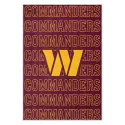 nfl washington commanders area rug non slip football carpet home decor gift idea for fans wscd170