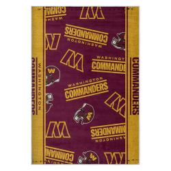 nfl washington commanders area rug non slip football carpet home decor gift idea for fans wscd178