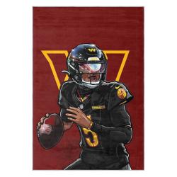 nfl washington commanders area rug non slip football carpet home decor gift idea for fans wscd193