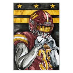 nfl washington commanders area rug non slip football carpet home decor gift idea for fans wscd197